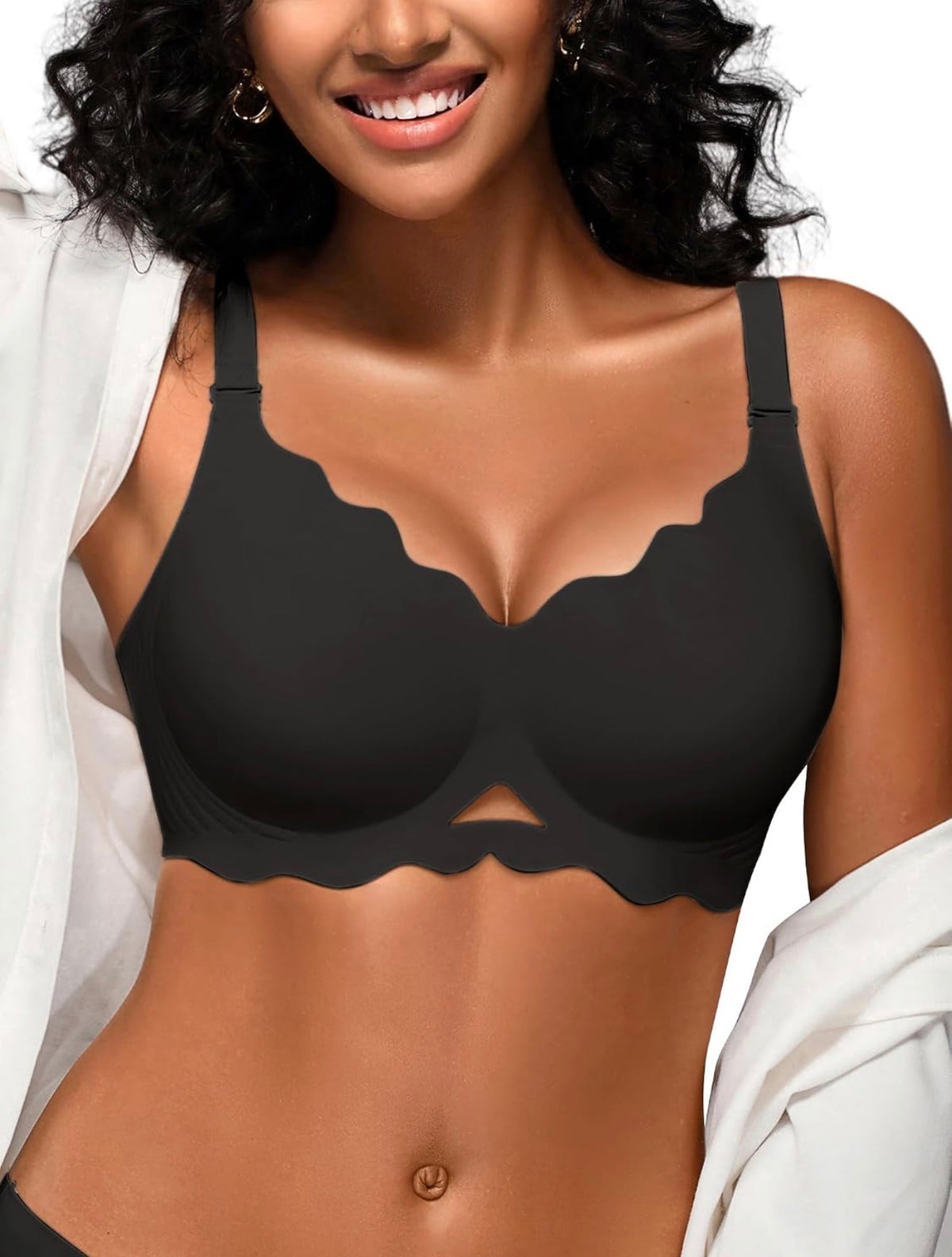 Jasmine Wireless V-Scalloped Bra